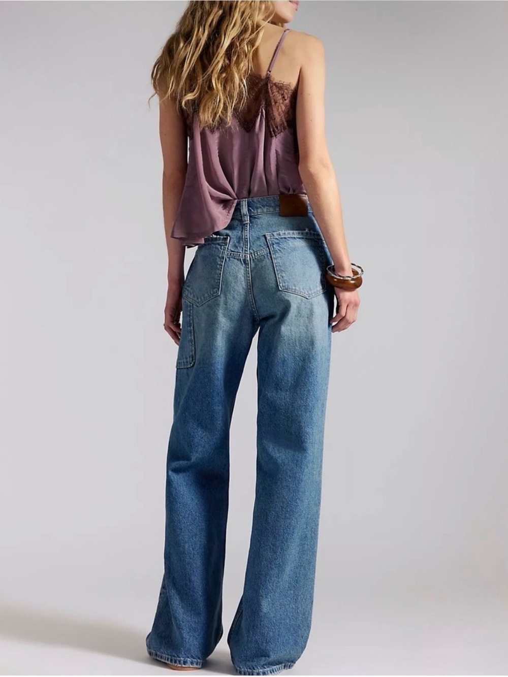 We The Free Medium Wash Blue Tinsley Baggy Mid Rise Straight Leg Jeans- 26 - Picture 2 of 7